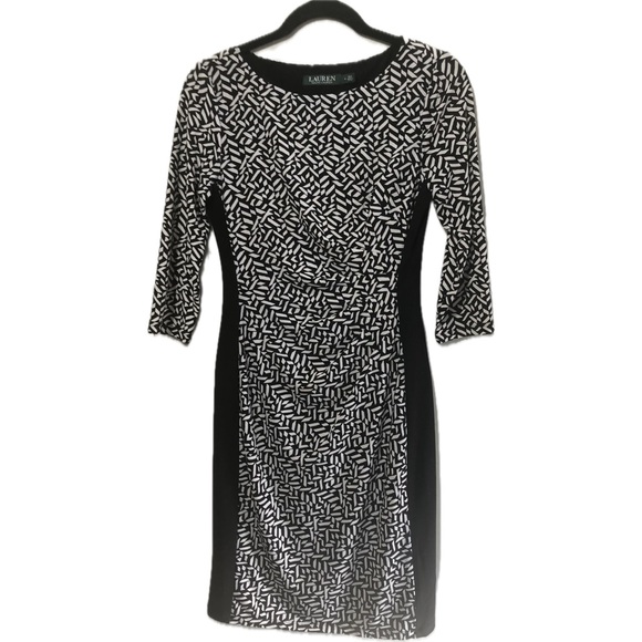 Lauren by Ralph Lauren Black & White Dress Size 4 - Picture 1 of 9